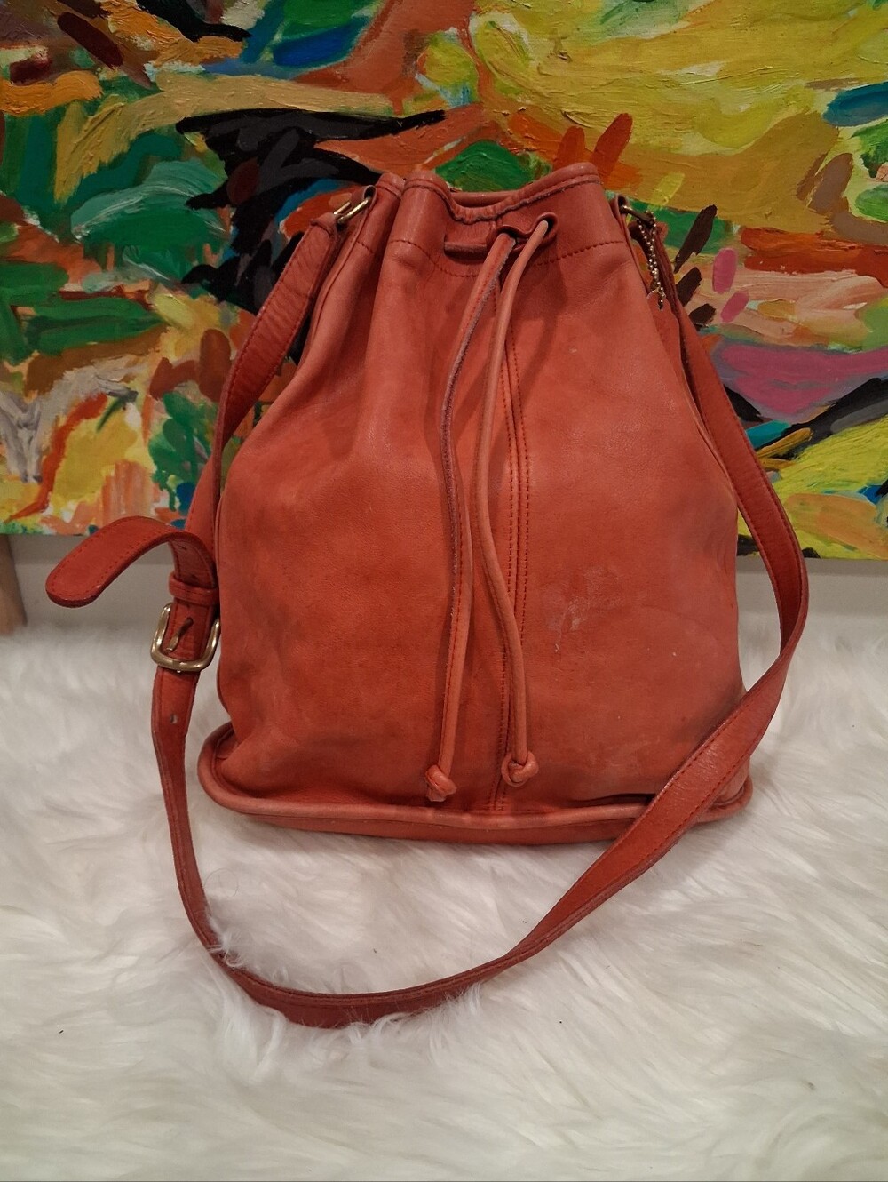 Vintage Coach Leather Bag